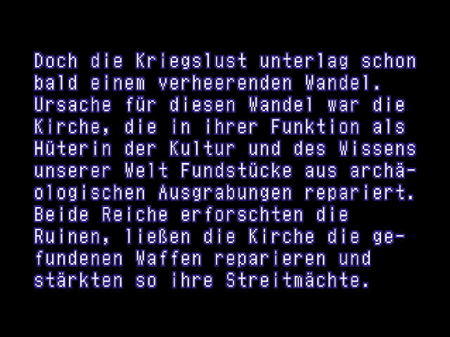Textausschnitt aus der einleitenden Erzählung des Spiels