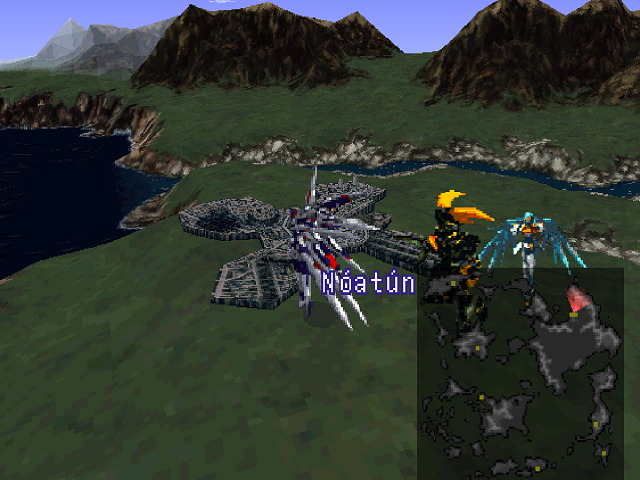 Screenshot von der Weltkarte mit Anzeige des Ortsnamens „Nóatún“