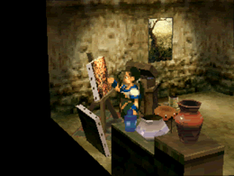 Fei drawing a painting in his home