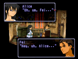 Alice and Fei obviously hiding their feelings for each other