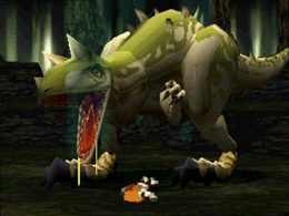 The Rancar Dragon is about to gobble up Elly