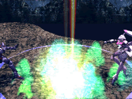Massive Aerods explosion during the fight between Fei and Elly