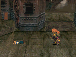 Fei lies on the ground after having been defeated by Rico