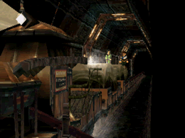 Fei and Citan ride the underground train to the underground hangar in order to rescue Rico from being executed