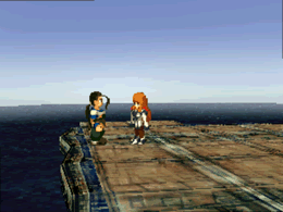 Fei and Elly adrift on a piece of flotsam