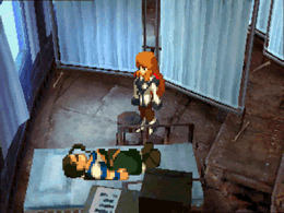 Elly watches over the comatose Fei in the Thames' sick bay