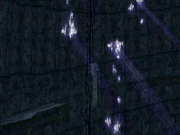 Riding an elevator (actually a vertical train) up the Tower of Babel