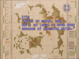 Using the map and the fact that the "Gates" are arranged in an equilateral triangle, the party determine the location of the third and final "Gate"