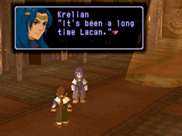 A flashback scene with Krelian who calls Fei "Lacan"