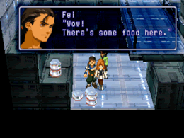 Fei tries some canned food in the Soylent factory