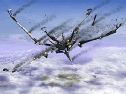 Solaris falls down to the surface after being destroyed by Id