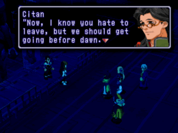 Fei and Elly in the Yggdrasil hangar, trying to escape together
