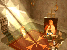 Flashback / dream scene in which Lacan (Fei) is painting Sophia (Elly)