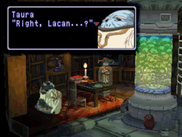 Grahf appears before Taura, who calls him "Lacan"