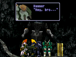 Hammer attacks the party in the Anima Relic Dungeon 2