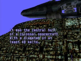 Mahanon, the central hull of a colossal spacecraft with a diameter of at least 40 kelts