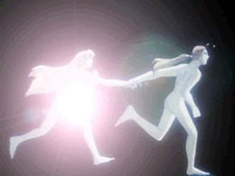 Fei and Elly trying to escape from the "Path of Sephirot"